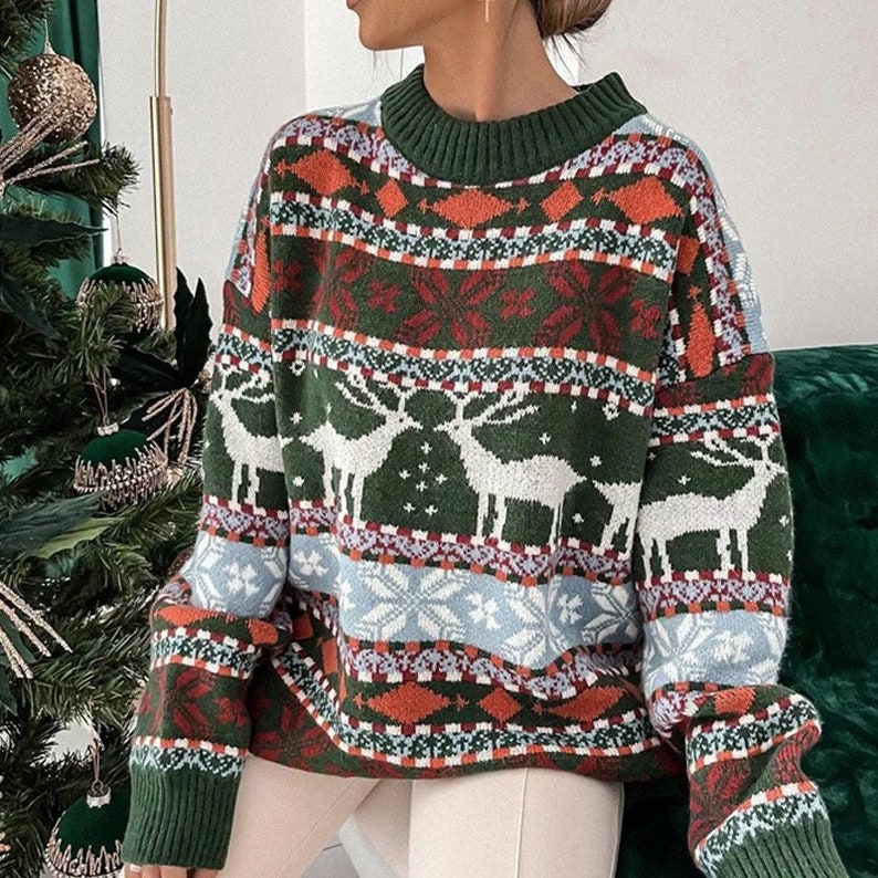 Winter Snowflake Jumper, Womens Holiday Sweater