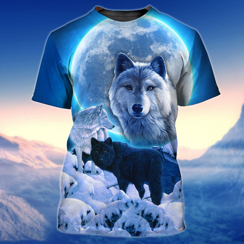 Wolf Moon White And Blue Gifts For Wolf Lover