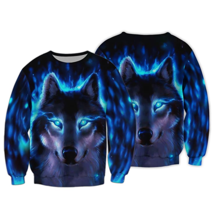 Wolf Thunder With Blue Eyes Gifts For Wolf Lover