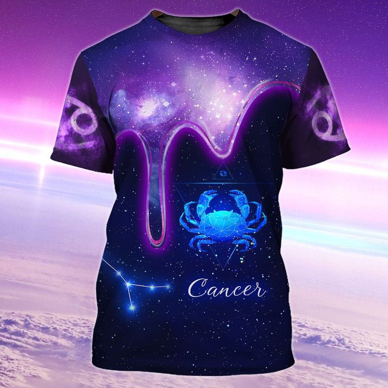 Zodiac Cancer Beautiful Purple In The Space