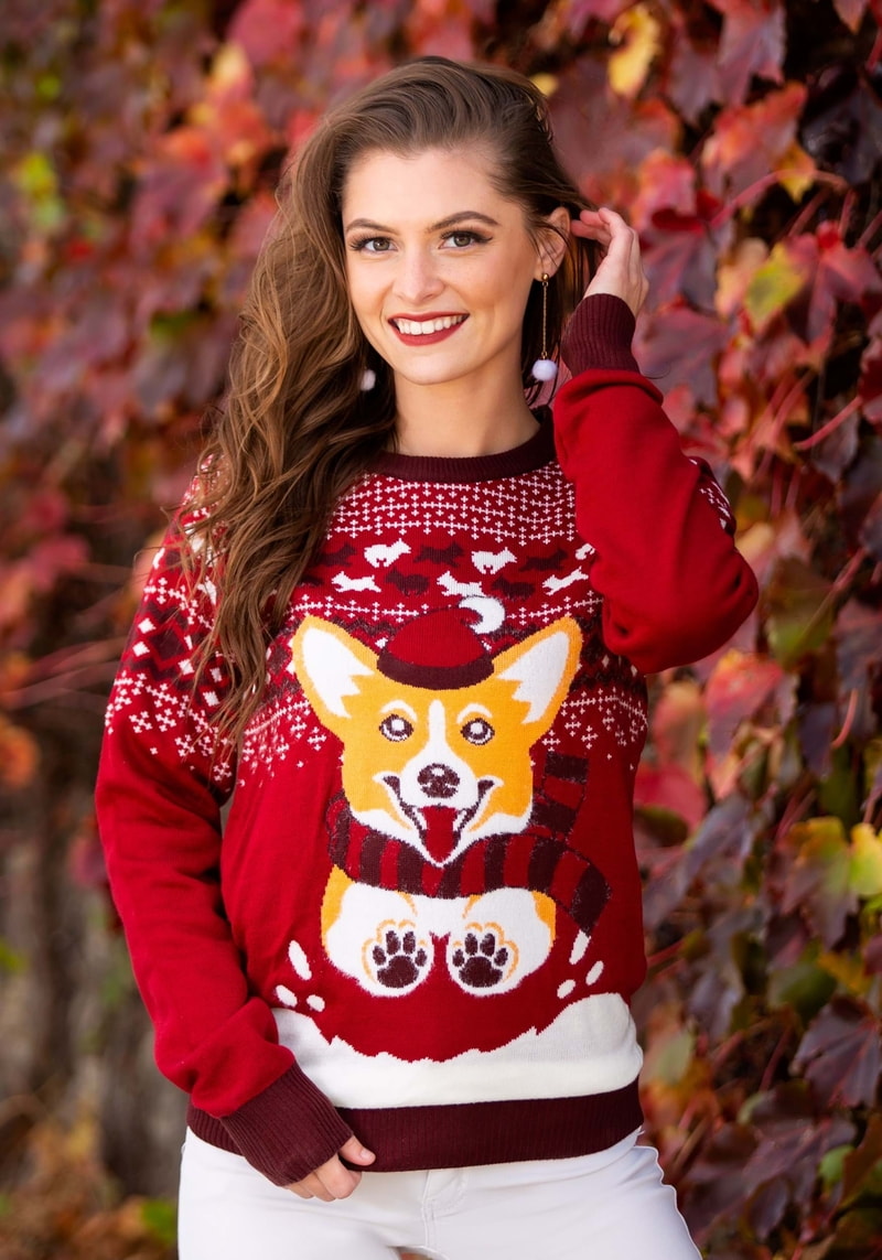 A Very Corgi Christmas Ugly Christmas Sweater for Adults