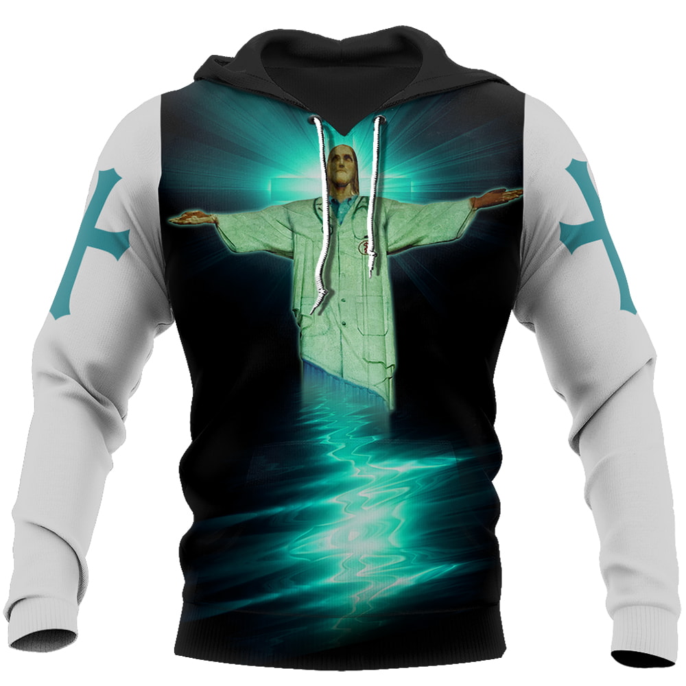 Cross Jesus Savior Nurse Prayer 3D Hoodie, T-Shirt, Zip Hoodie, Sweatshirt For Men and Women