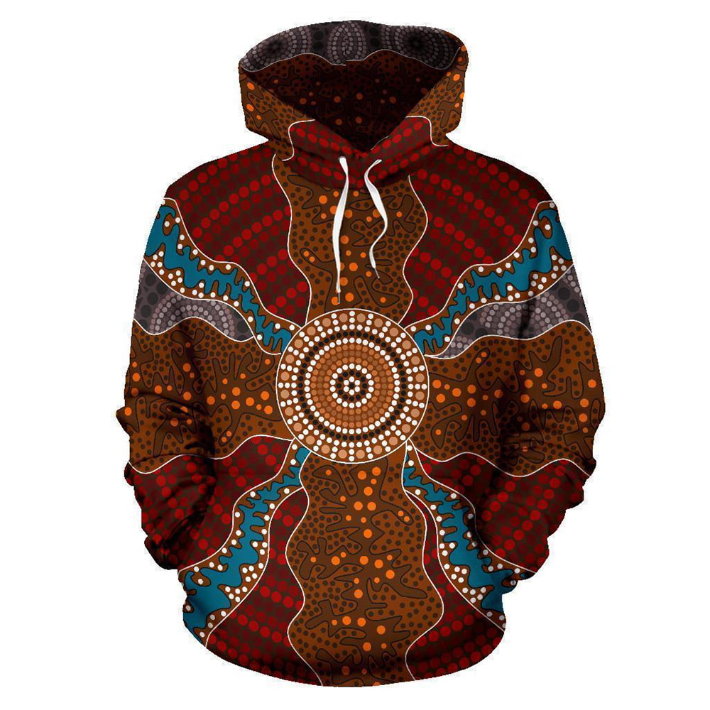 Australia Brocade Aboriginal Pattern 3D Hoodie, T-Shirt, Zip Hoodie, Sweatshirt For Men and Women