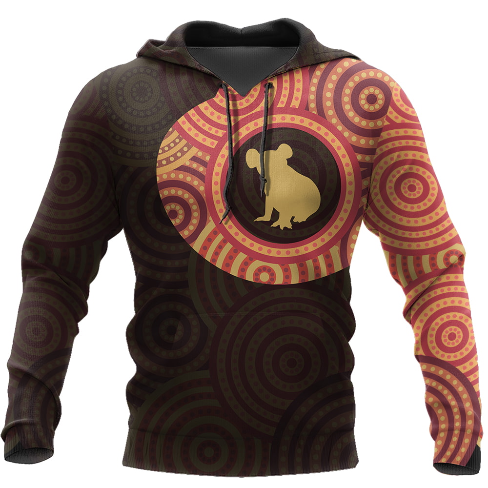 Australia In My Heart Aboriginal Tattoo Koala 3D Hoodie, T-Shirt, Zip Hoodie, Sweatshirt For Men and Women