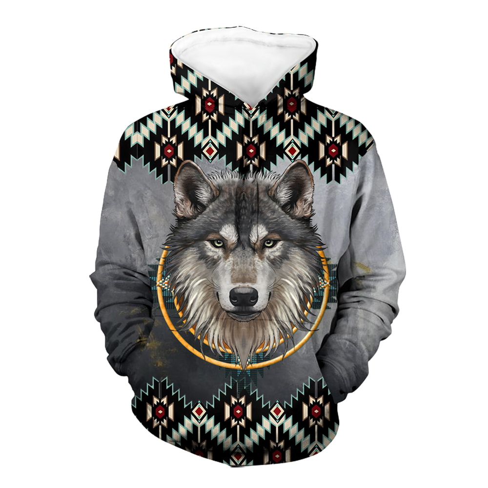 Awesome Gray Wolf Head 3D Hoodie, T-Shirt, Zip Hoodie, Sweatshirt For Men and Women