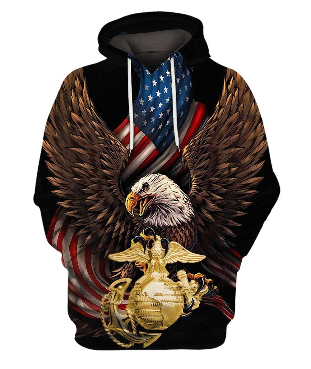 Bald Eagle America 3D T-Shirt, Hoodie, Zip Hoodie, Sweatshirt For Mens And Womans