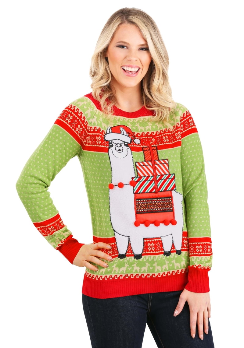 Adult Christmas Llama Ugly Sweater