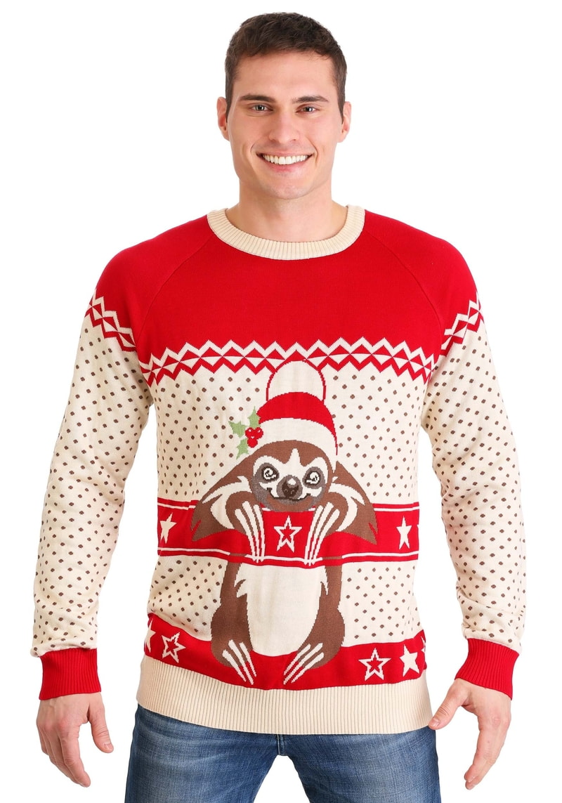 Sloth Adult Cute Christmas Sweater