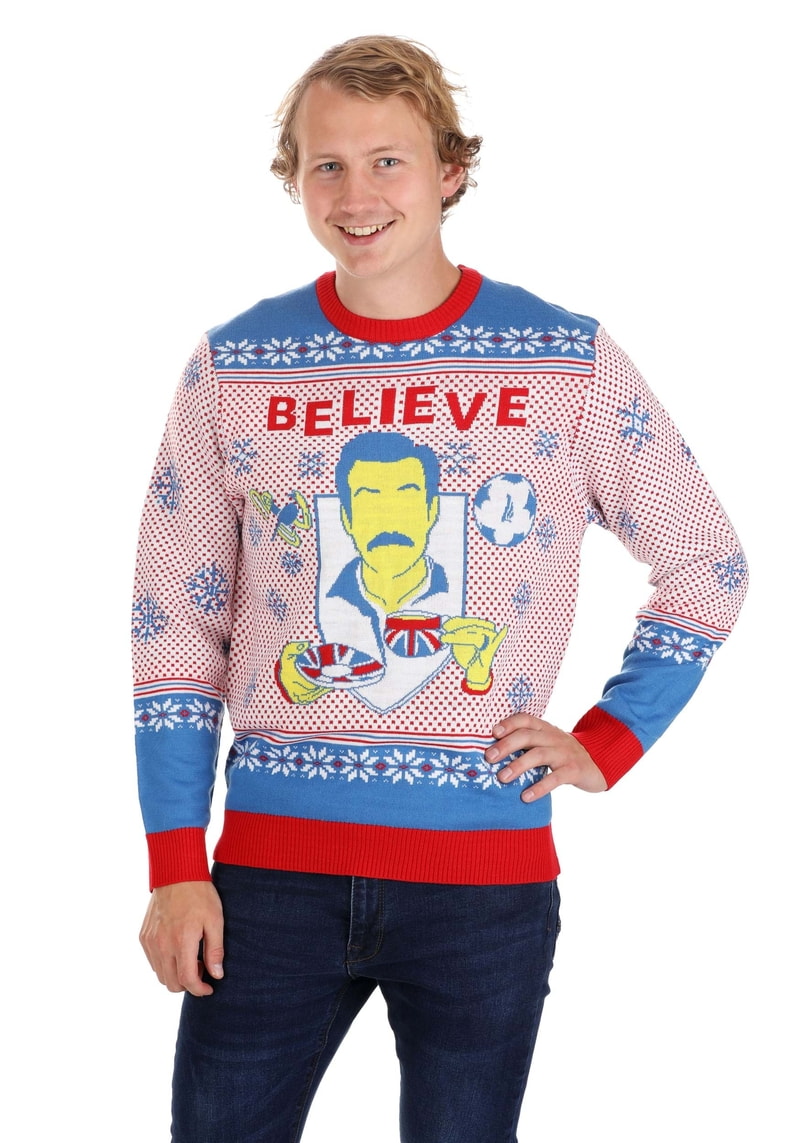 Ted Lasso Believe Adult Ugly Sweater