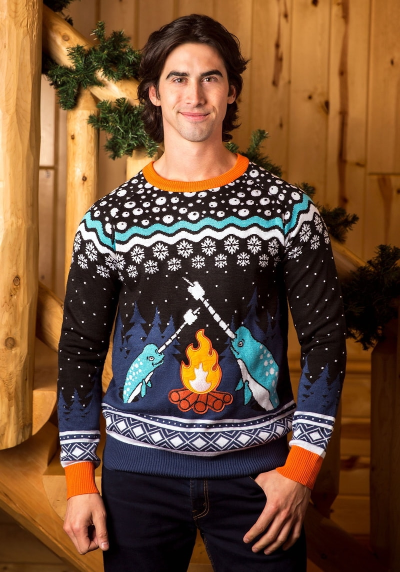 Adult Narwhal Ugly Holiday Christmas Sweater