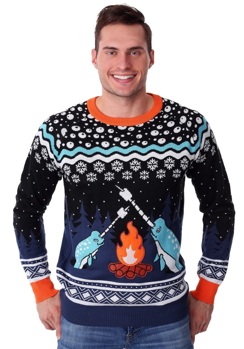 Adult Narwhal Ugly Holiday Christmas Sweater