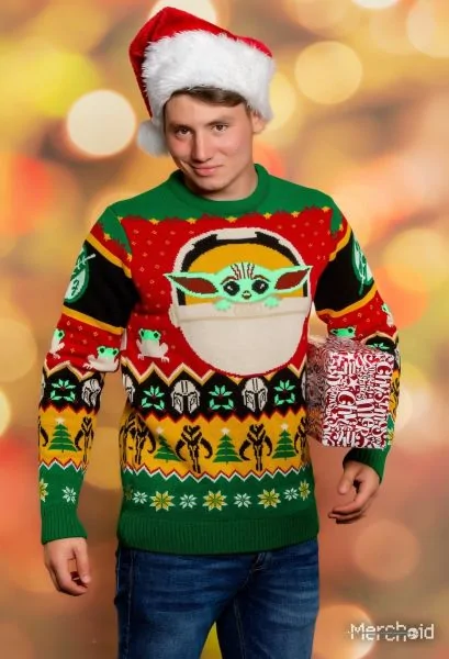 Baby Yoda Grogu Christmas Sweater