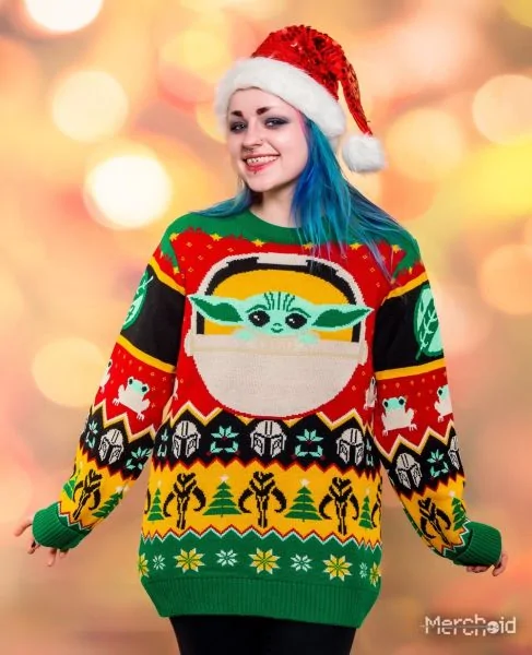 Baby Yoda Grogu Christmas Sweater