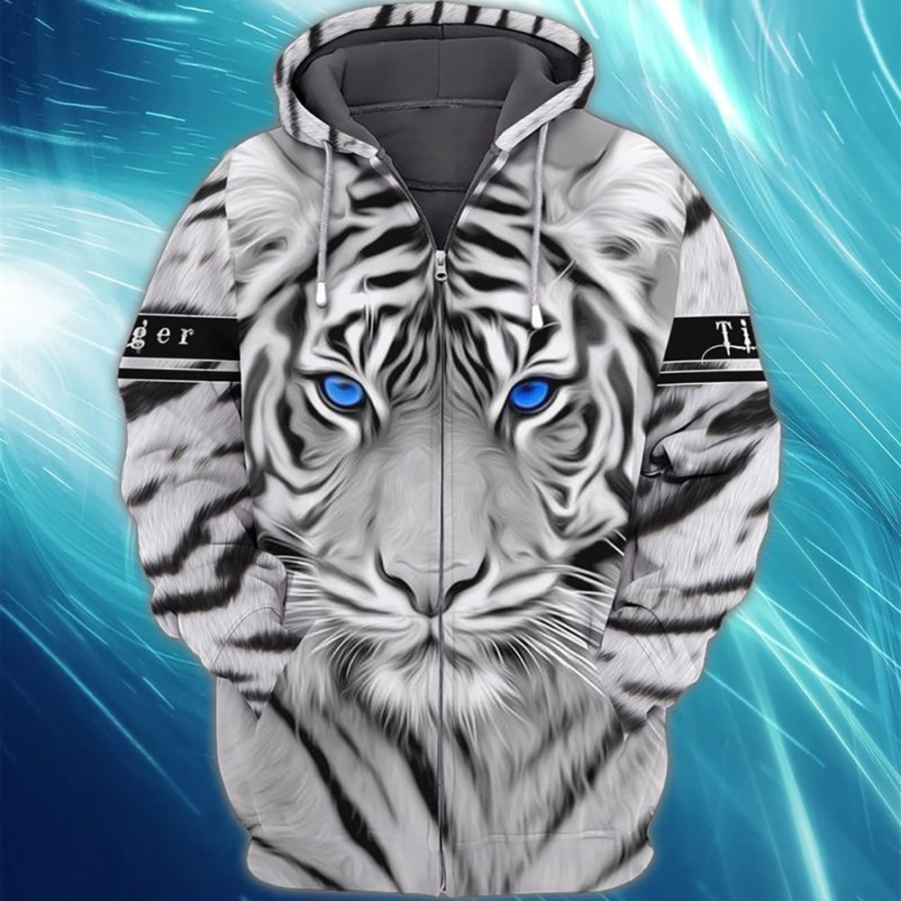 Amazing Tiger Zebra Pattern Black And White 3D Hoodie, T-Shirt, Zip Hoodie, Sweatshirt For Men and Women