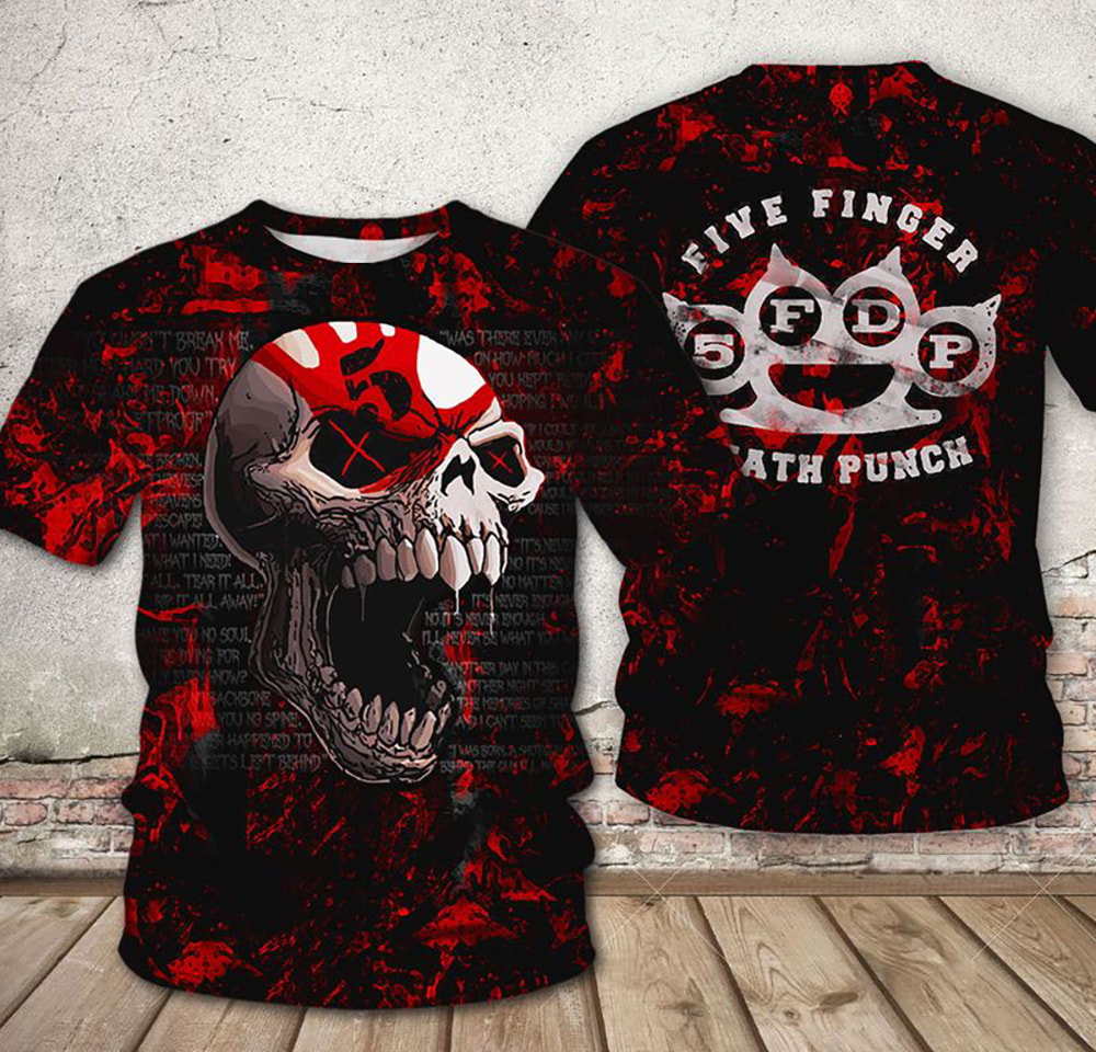 Angry Skull Dead Head Five Finger Death Punch 3D Hoodie, T-Shirt, Zip Hoodie, Sweatshirt For Men and Women