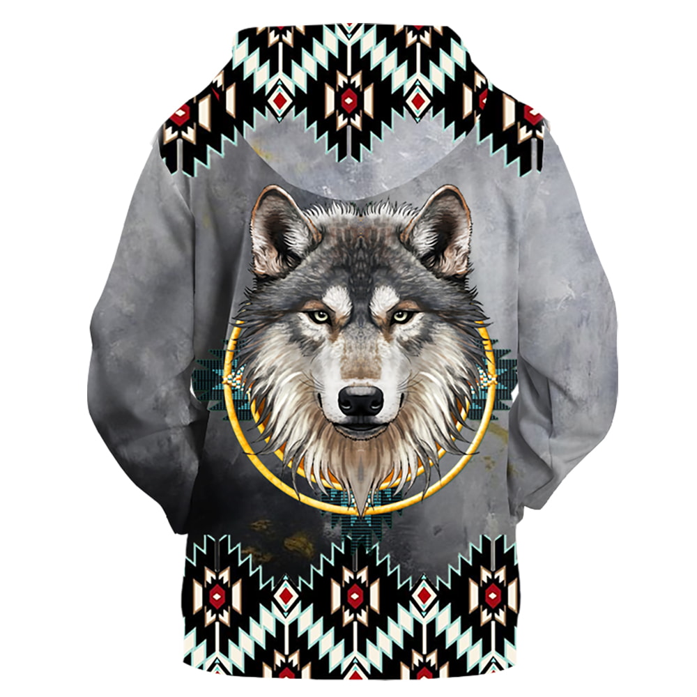 Awesome Gray Wolf Head 3D Hoodie, T-Shirt, Zip Hoodie, Sweatshirt For Men and Women