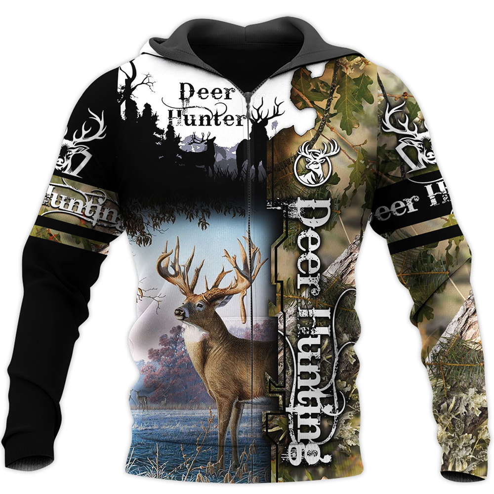 Deer Hunting 3 3D T-Shirt, Hoodie, Zip Hoodie, Sweatshirt For Mens And Womans