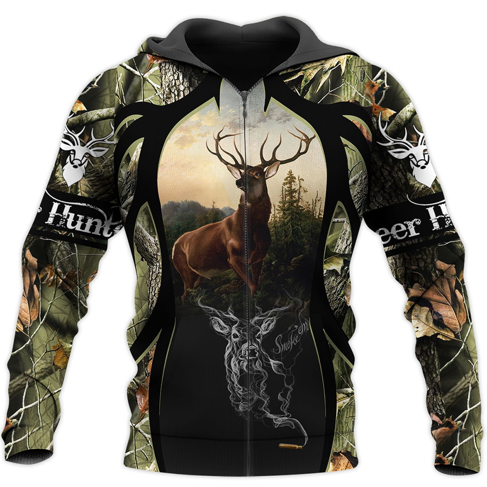 Deer Hunting At The Sunset 3D T-Shirt, Hoodie, Zip Hoodie, Sweatshirt For Mens And Womans