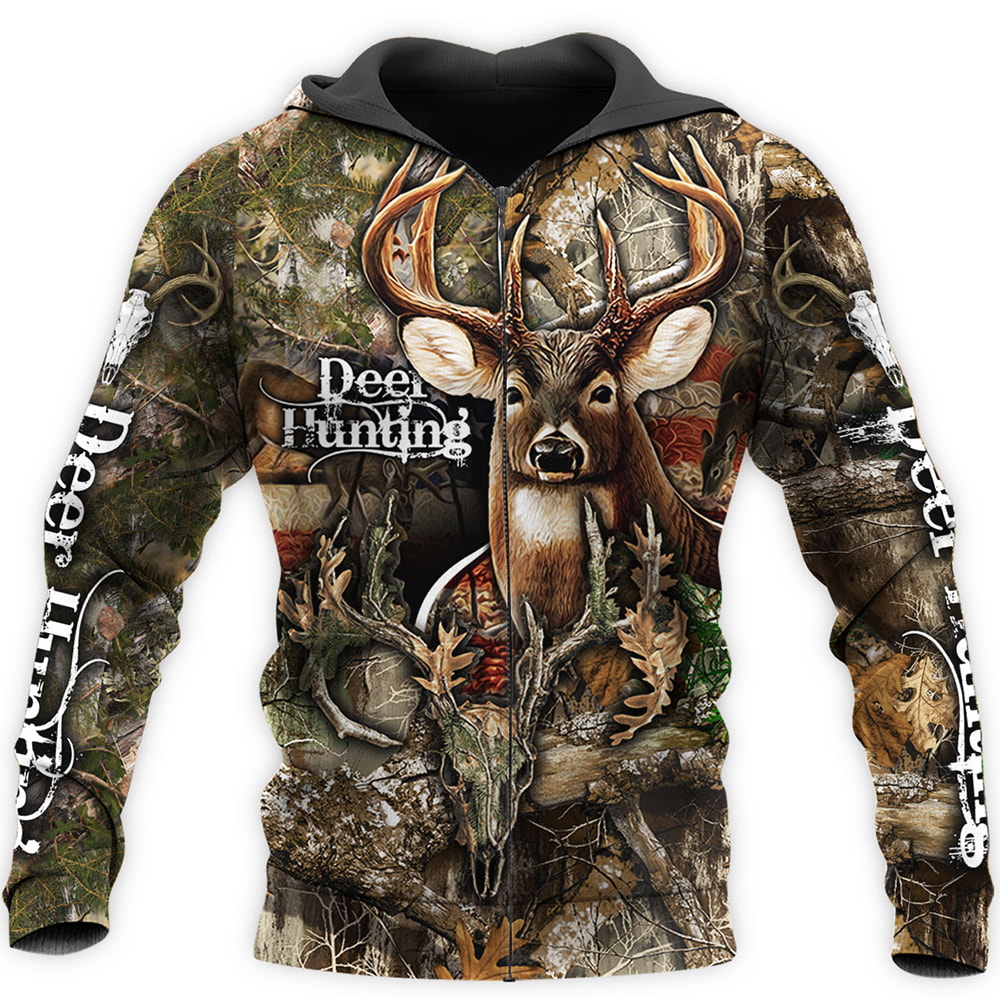 Deer Hunting In The Forest Camo 1 3D T-Shirt, Hoodie, Zip Hoodie, Sweatshirt For Mens And Womans
