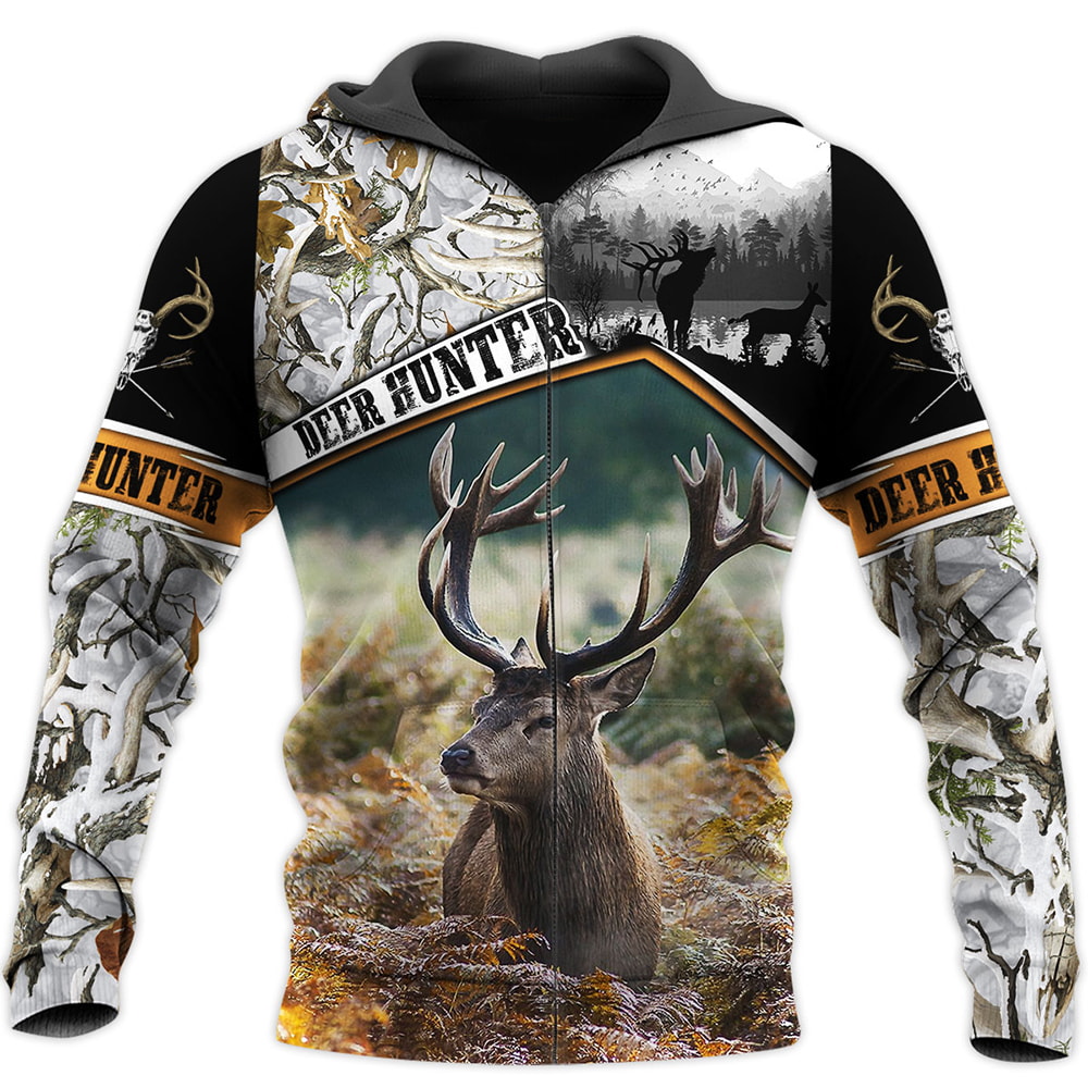 Deer Hunting In The Nature 1 3D T-Shirt, Hoodie, Zip Hoodie, Sweatshirt For Mens And Womans