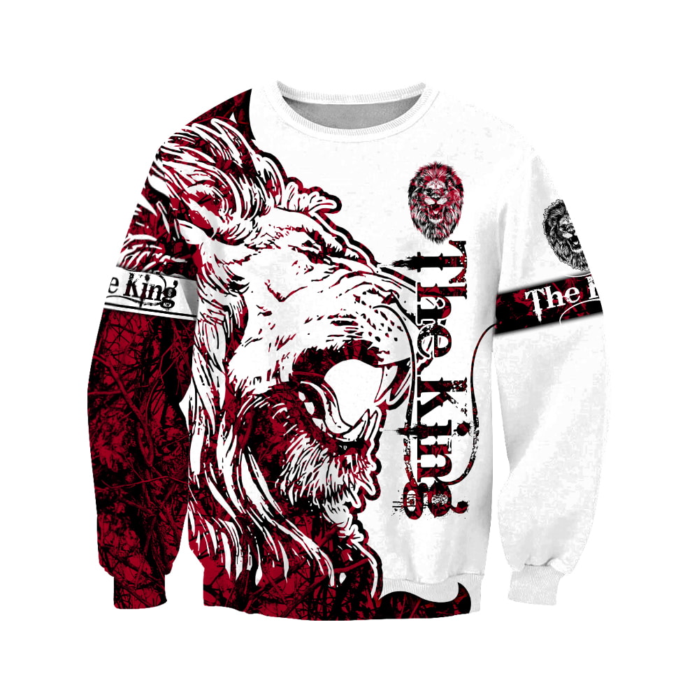 Alpha King Lion Tattoo Red 3D Hoodie, T-Shirt, Zip Hoodie, Sweatshirt For Men and Women