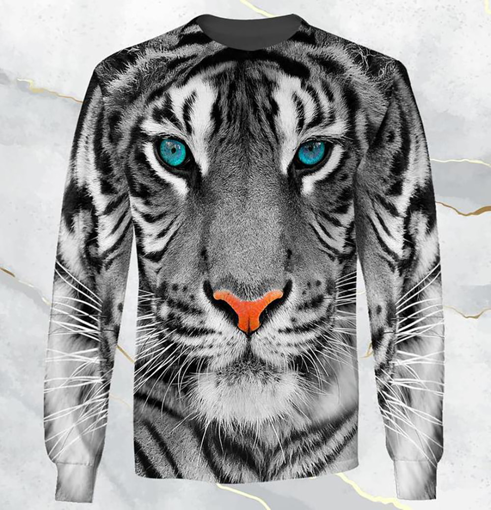 Black White Tiger Bamboo Forest 3D Hoodie, T-Shirt, Zip Hoodie, Sweatshirt For Men and Women