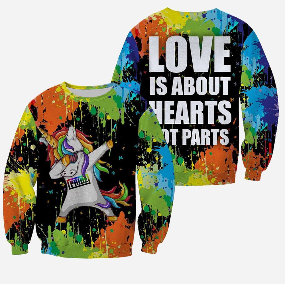 DABBING UNICORN LGBT Pride 3D Hoodie, T-Shirt, Zip Hoodie, Sweatshirt For Men and Women