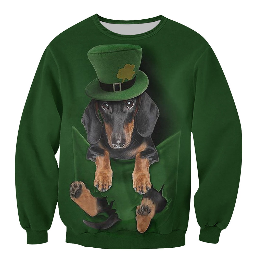 Celtic Dachshund In The Pocket 3D T-Shirt, Hoodie, Zip Hoodie, Sweatshirt For Mens And Womans