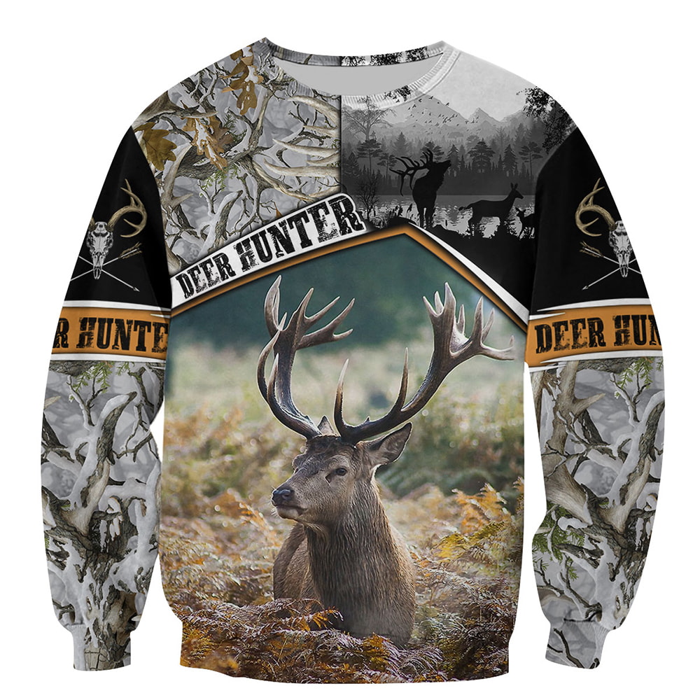 Deer Hunting In The Nature 1 3D T-Shirt, Hoodie, Zip Hoodie, Sweatshirt For Mens And Womans