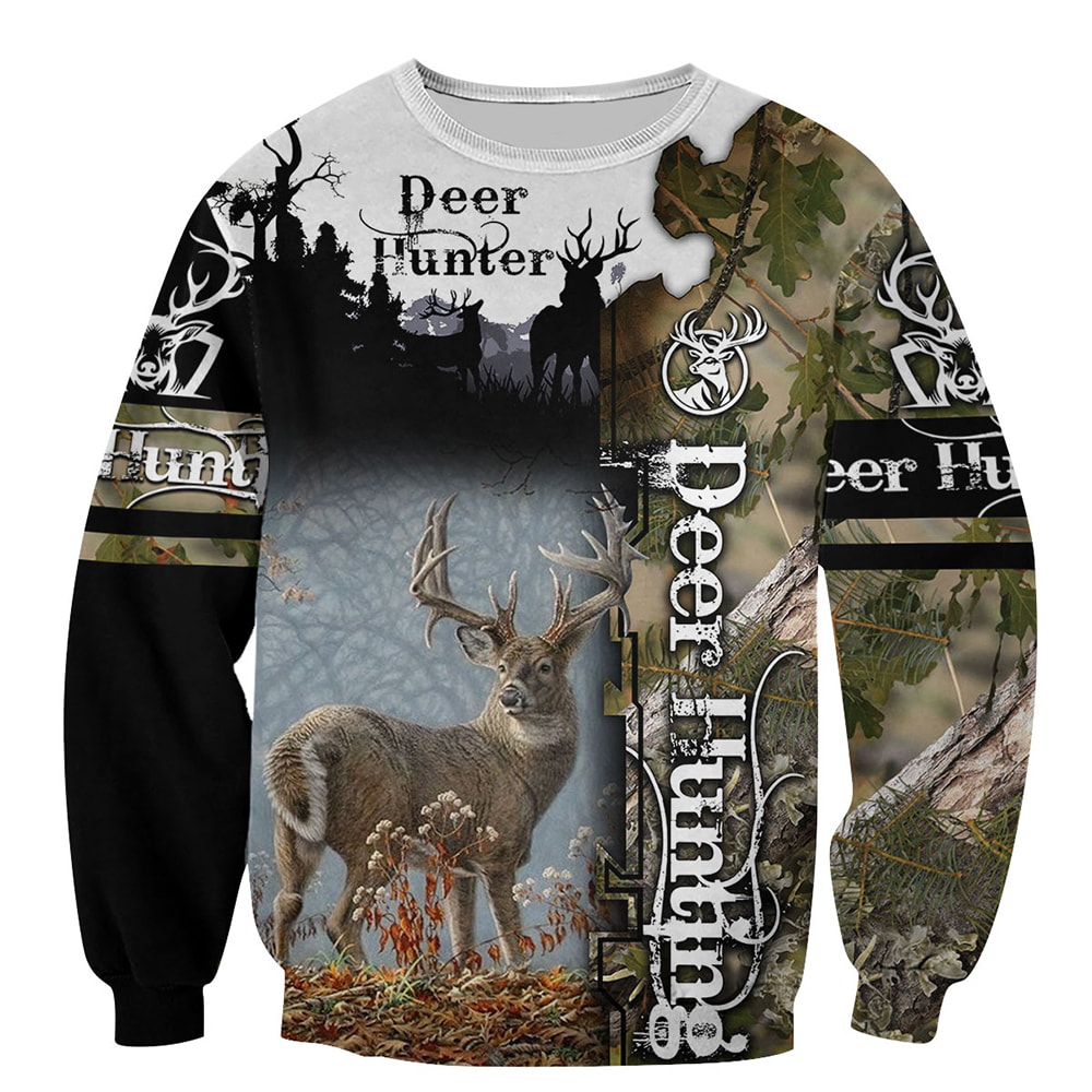 Deer Hunting On The River 3D T-Shirt, Hoodie, Zip Hoodie, Sweatshirt For Mens And Womans