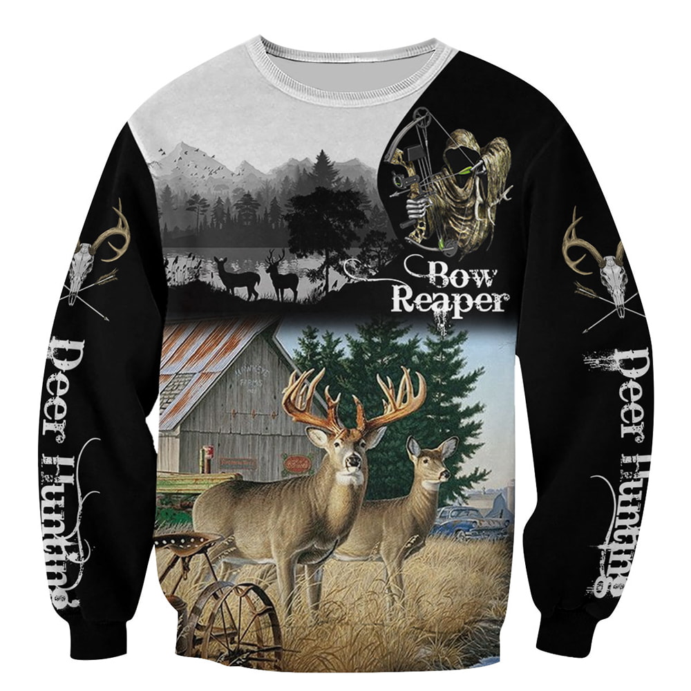 Deer Hunting Row Reaper 2 3D T-Shirt, Hoodie, Zip Hoodie, Sweatshirt For Mens And Womans