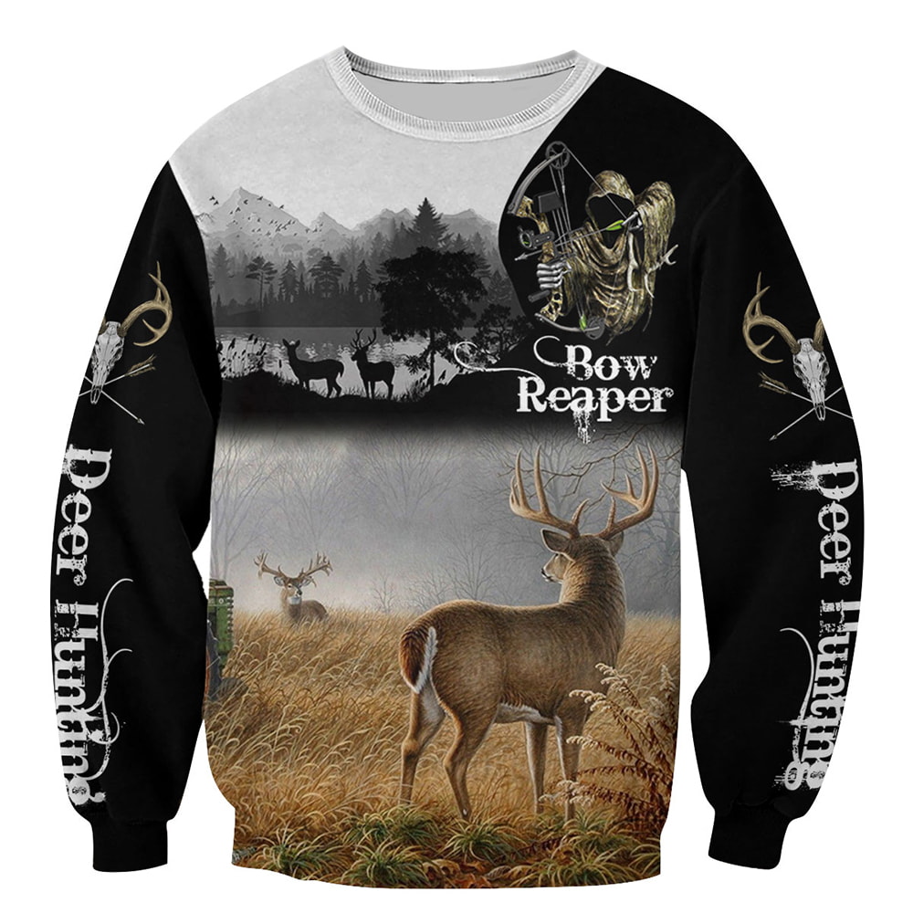 Deer Hunting Row Reaper 3D T-Shirt, Hoodie, Zip Hoodie, Sweatshirt For Mens And Womans