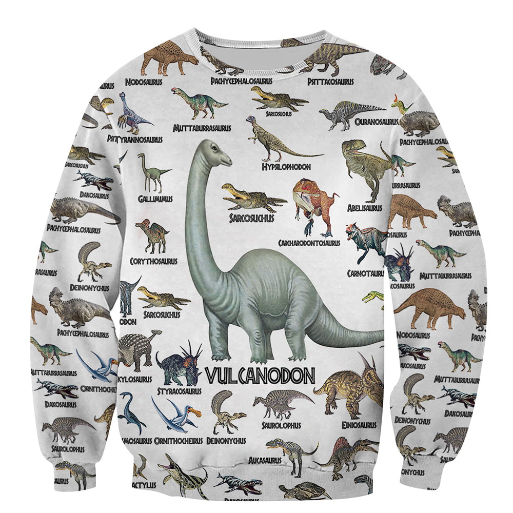Different Types Of Dinosaur 3D T-Shirt, Hoodie, Zip Hoodie, Sweatshirt For Mens And Womans