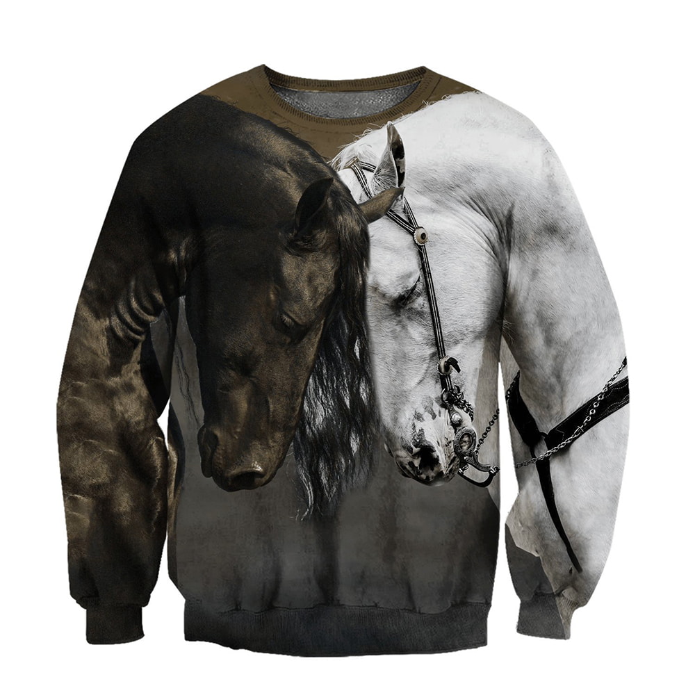 Beautiful Horse Couple 3D T-Shirt, Hoodie, Zip Hoodie, Sweatshirt For Mens And Womans