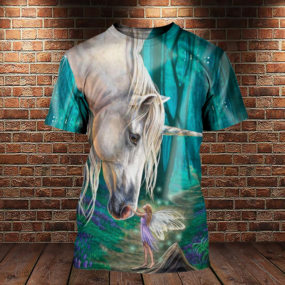 Beautiful Unicorn And Fairy Angel 3D Hoodie, T-Shirt, Zip Hoodie, Sweatshirt For Men and Women