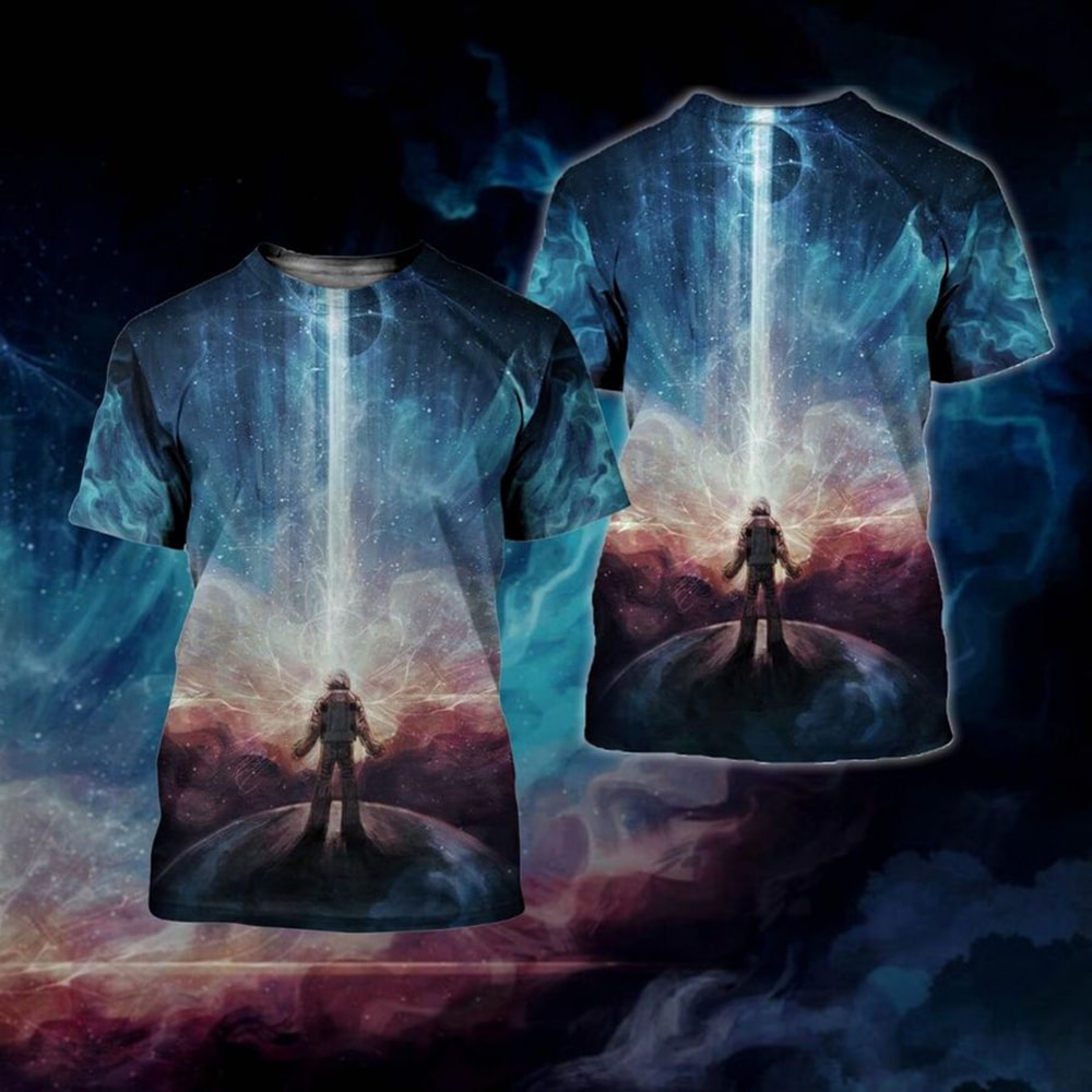 Amazing Astronaut Standing Mysterious Galaxy 3D Hoodie, T-Shirt, Zip Hoodie, Sweatshirt For Men and Women