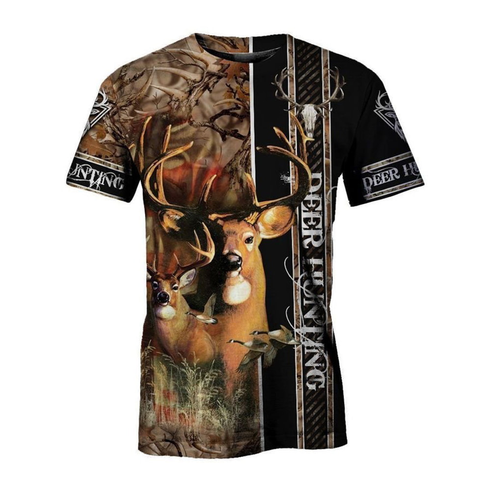 Deer Hunting Tropical Forest 3D Hoodie, T-Shirt, Zip Hoodie, Sweatshirt For Men And Women