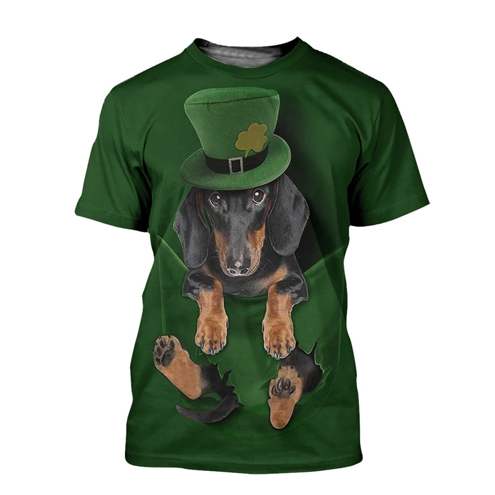 Celtic Dachshund In The Pocket 3D T-Shirt, Hoodie, Zip Hoodie, Sweatshirt For Mens And Womans