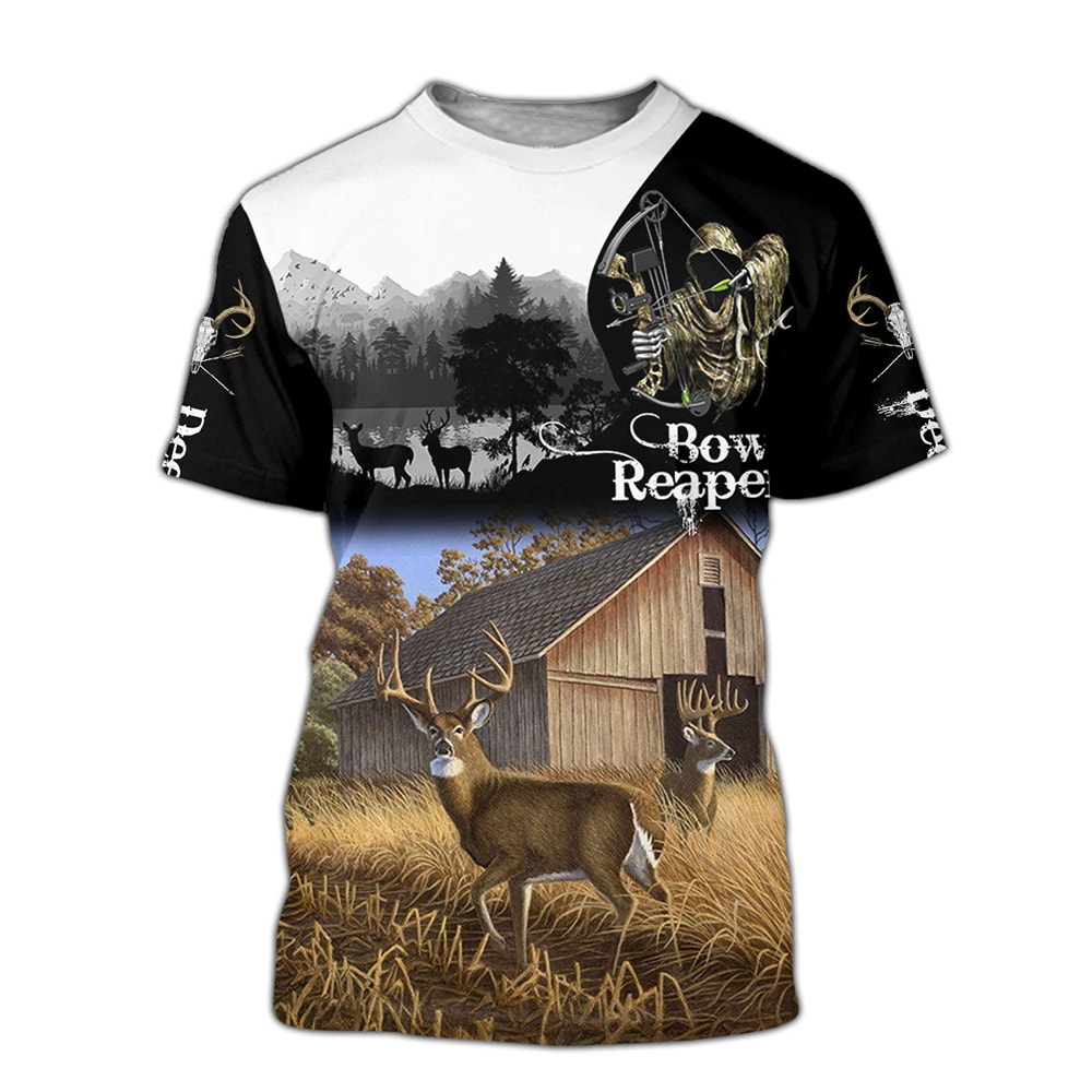 Deer Hunting Row Reaper 1 3D T-Shirt, Hoodie, Zip Hoodie, Sweatshirt For Mens And Womans