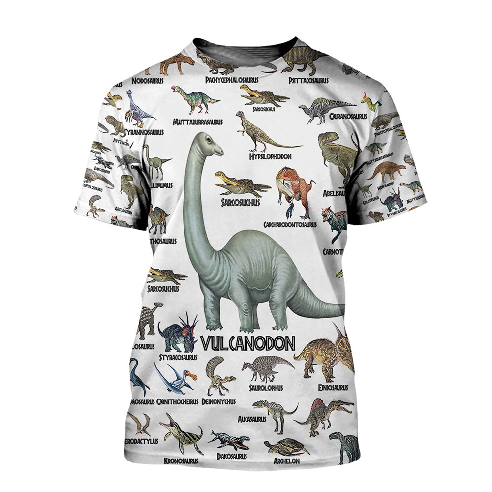 Different Types Of Dinosaur 3D T-Shirt, Hoodie, Zip Hoodie, Sweatshirt For Mens And Womans