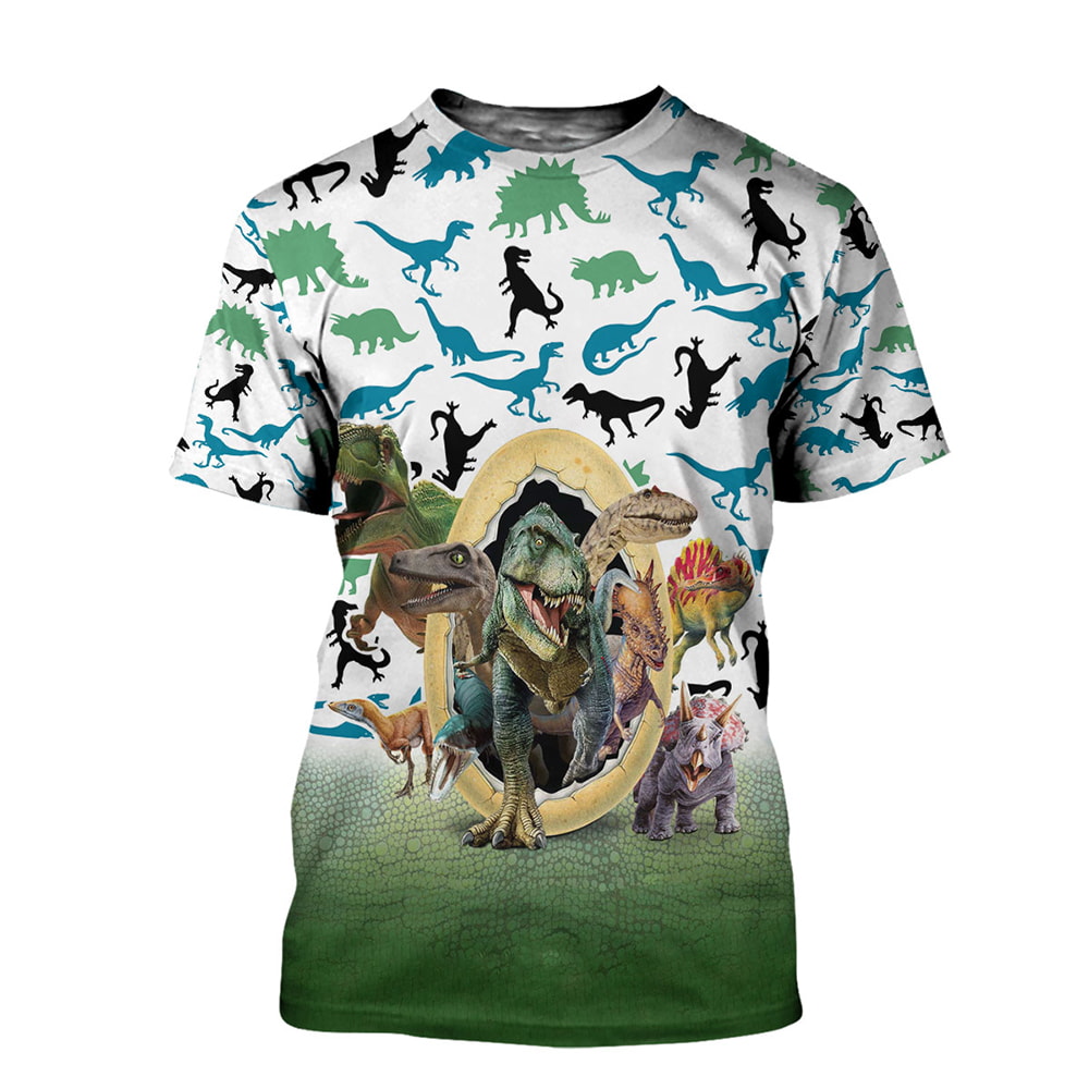 Dinosaurs Running From The Eggs 3D T-Shirt, Hoodie, Zip Hoodie, Sweatshirt For Mens And Womans