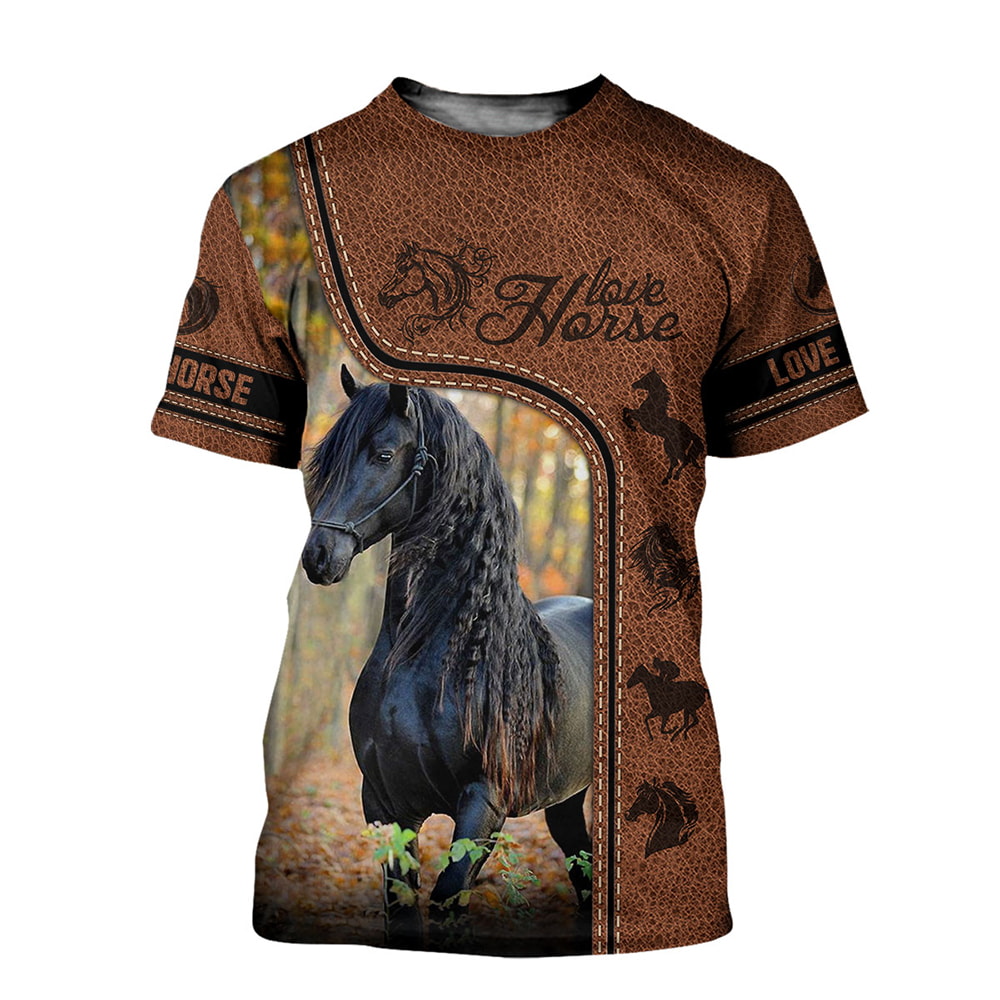 Beautiful Black Horse 3D T-Shirt, Hoodie, Zip Hoodie, Sweatshirt For Mens And Womans