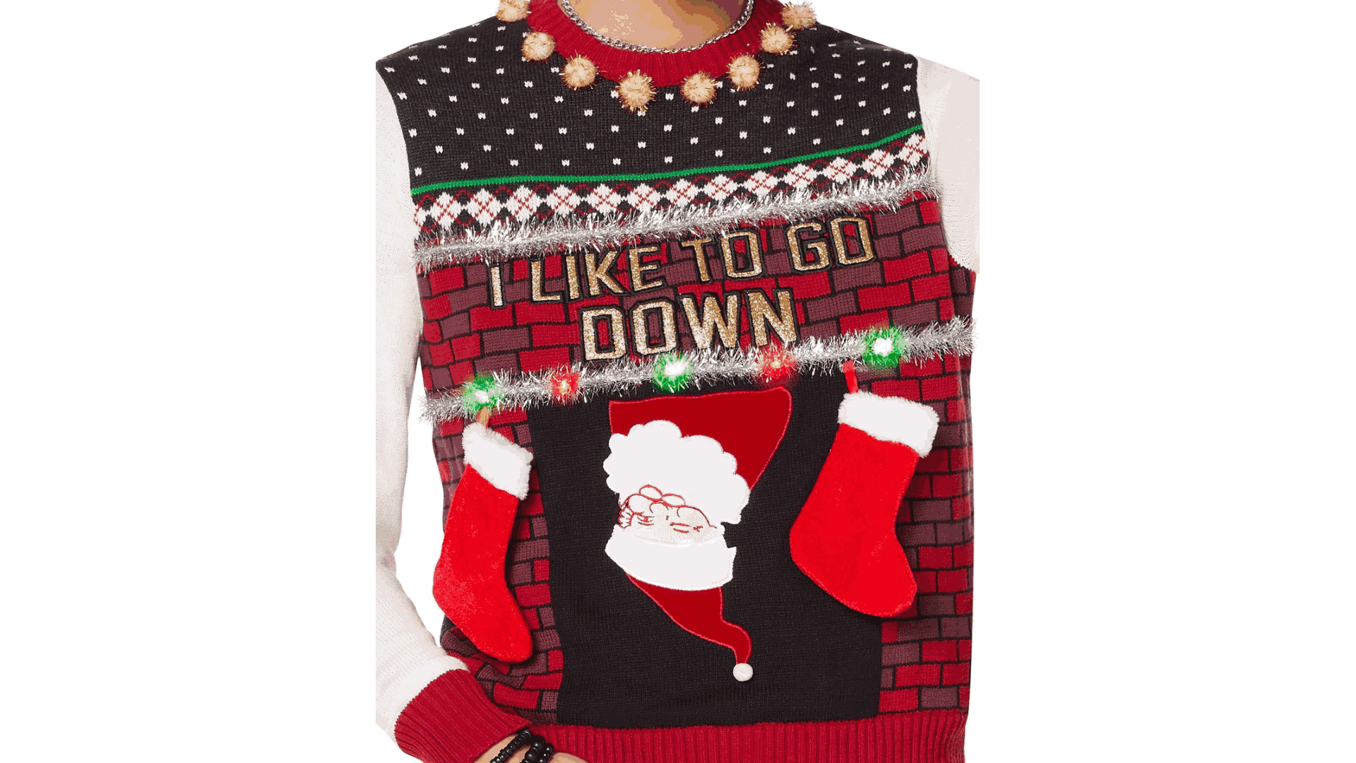 I Like To Go Down Ugly Christmas Sweater