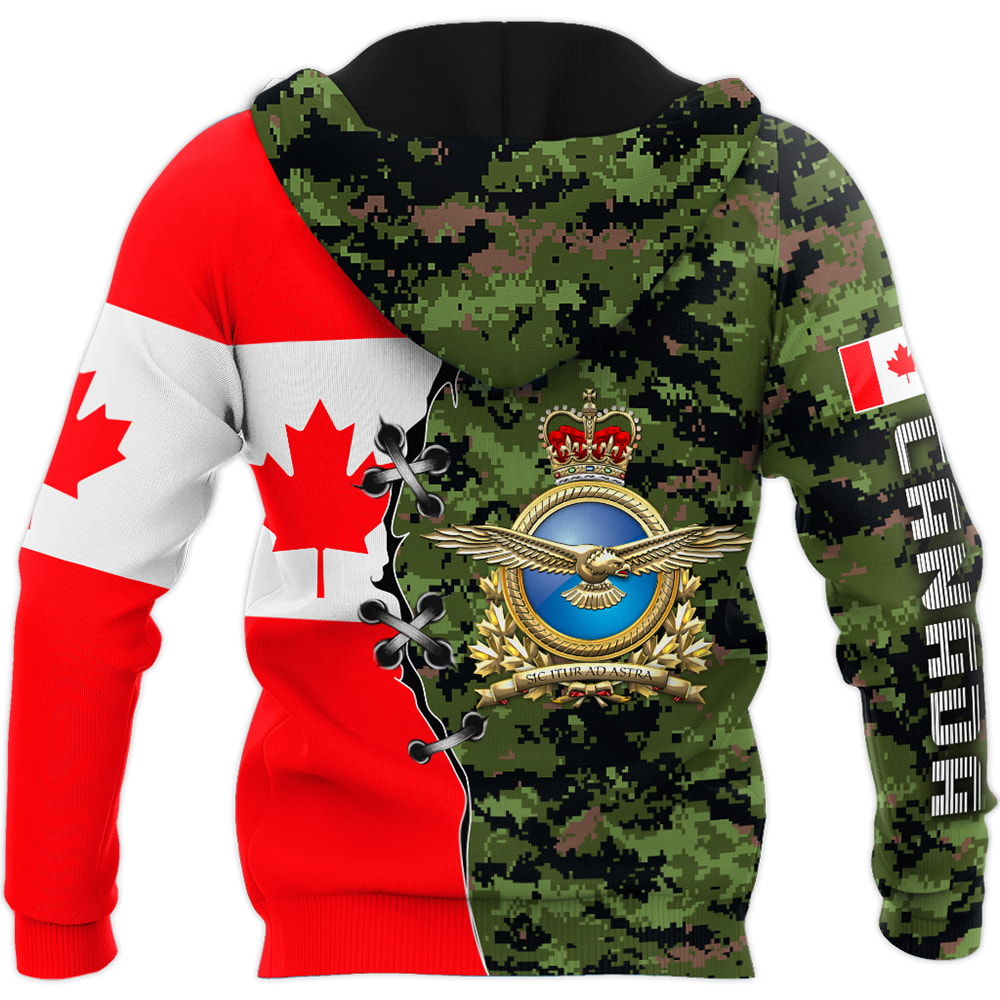 Canadian Flag Air Force Eagle Veteran Camo 3D Hoodie, T-Shirt, Zip Hoodie, Sweatshirt For Men and Women