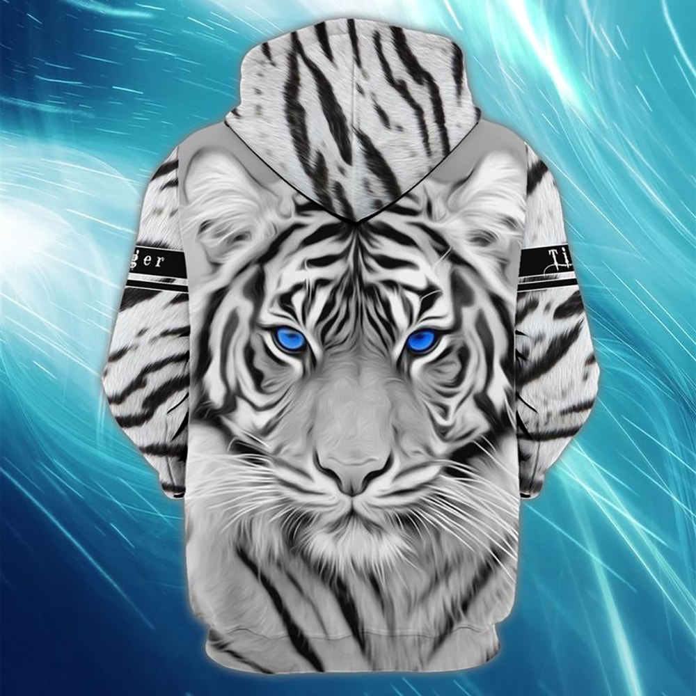 Amazing Tiger Zebra Pattern Black And White 3D Hoodie, T-Shirt, Zip Hoodie, Sweatshirt For Men and Women