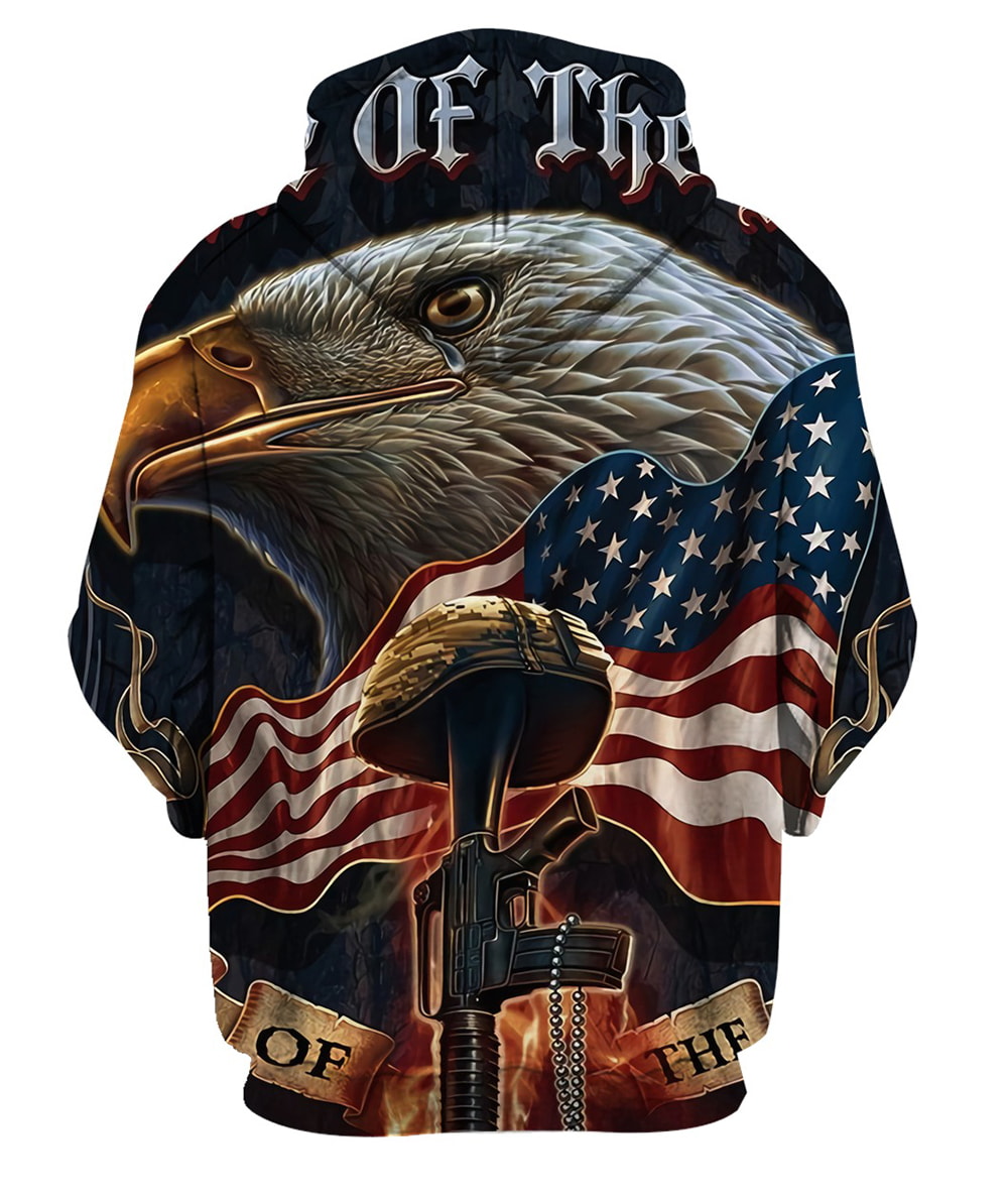 Bald Eagle Home Of The Free 3D T-Shirt, Hoodie, Zip Hoodie, Sweatshirt For Mens And Womans