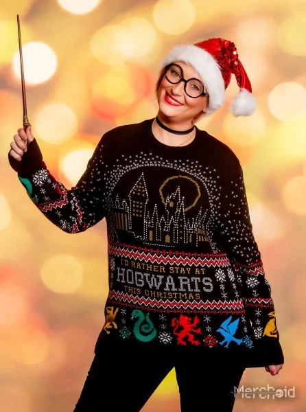 I'd Rather Stay at Hogwarts Ugly Christmas Sweater