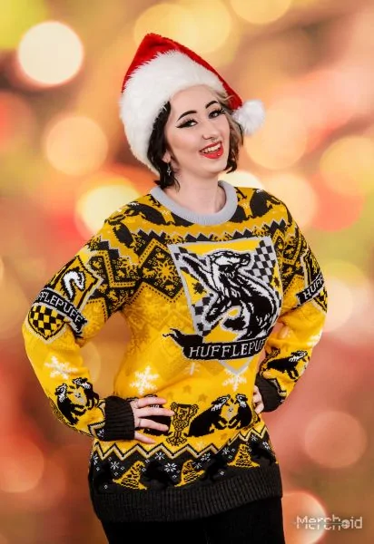O Hufflepuff Night Christmas Sweater