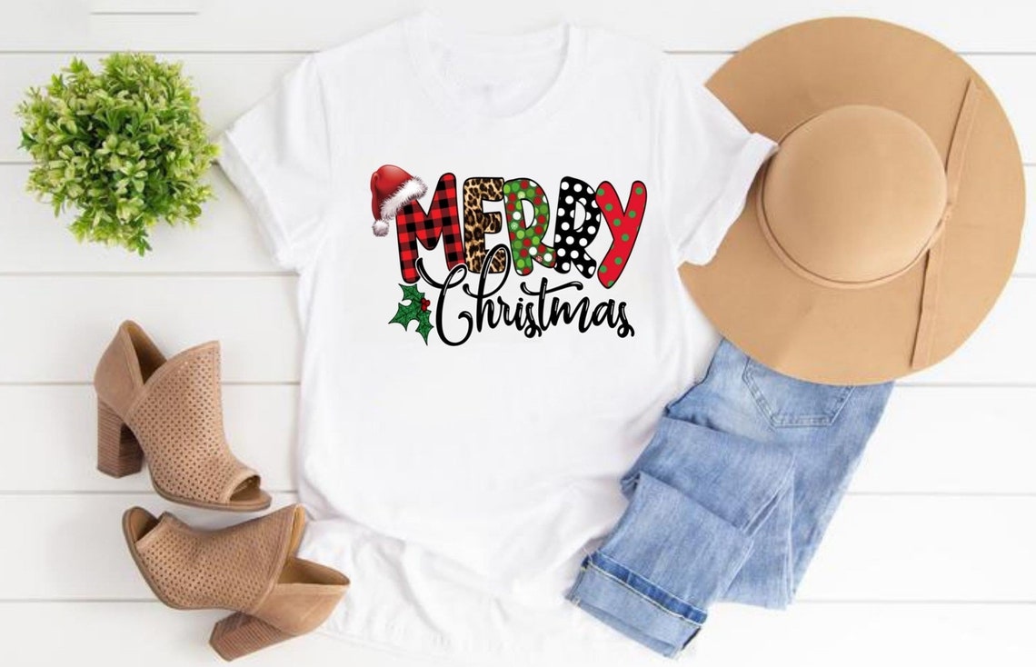 Merry Christmas Shirt, Women's Christmas Funky