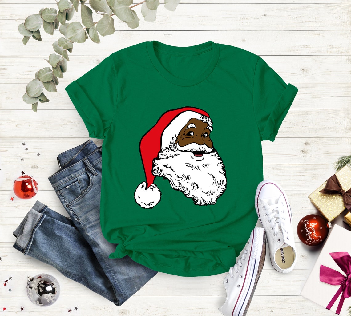 Black Santa Claus Shirt, Black Santa Claus Tee